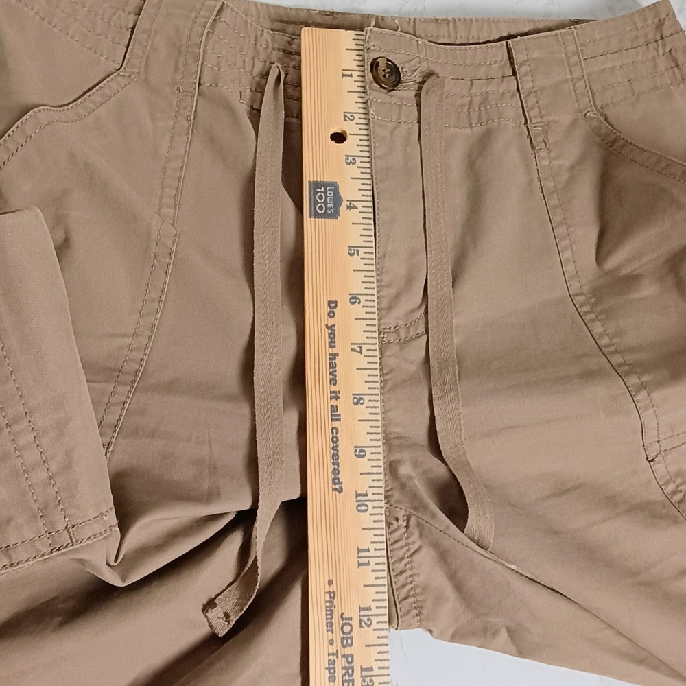 Liz Claiborne Cargo Embroidered Floral Khaki  Pants‎ Drawstring Waist Women's 6 - Picture 6 of 15